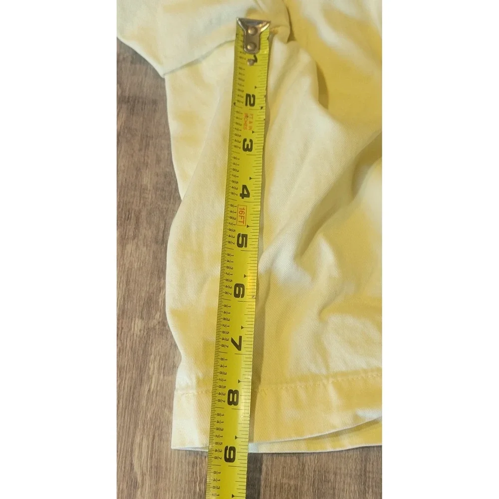Orvis Mens 38 Yellow Flat Front Casual Cotton Chino Shorts